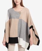 Calvin Klein Colorblocked Sweater Poncho