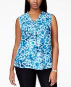 Calvin Klein Plus Size Twist-neck Sleeveless Top