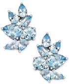 Blue Topaz Drop Earrings (10 Ct. T.w.) In Sterling Silver
