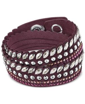 Swarovski Silver-tone Slake Pulse Crystal Wrap Bracelet