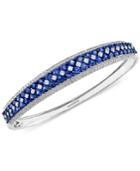 Effy Sapphire (5-5/8 Ct. T.w.) And Diamond (7/8 Ct. T.w.) Bangle Bracelet In 14k White Gold