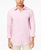 Tasso Elba Island Men's Cross-dyed Linen Shirt, Created For Macy's