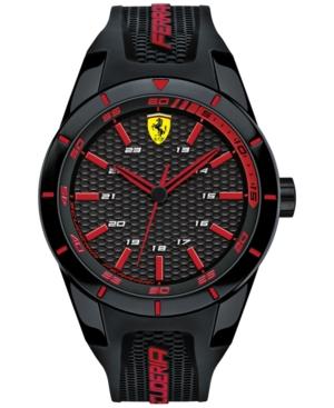 Ferrari Mens Redrev Black Silicone Strap Watch 44mm 0830245