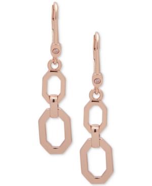 Ivanka Trump Rose Gold-tone Open Double-drop Earrings