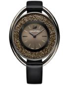Swarovski Women's Black-tone Crystalline Fabric Strap Watch 43mm