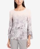 Calvin Klein Printed Crew Neck Top