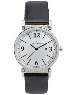 Lucky Brand Women's Carmel Black Leather Strap Watch 34mm