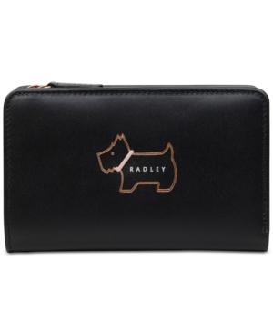 Radley London Heritage Dog Outline Medium Leather Zip-top Wallet