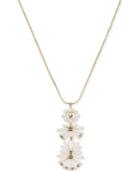 I.n.c. Gold-tone Crystal & Stone Cluster Pendant Necklace, 28 +3 Extender, Created For Macy's