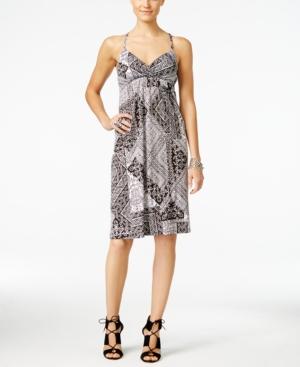 Inc International Concepts Petite Printed Surplice Dress, Only At Macy's