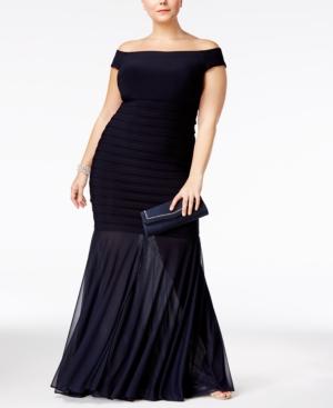 Xscape Plus Size Off-the-shoulder Mermaid Gown