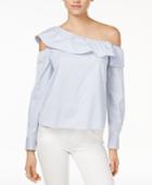 Bar Iii Ruffled Off-the-shoulder Top, Created For Macy's
