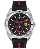 Ferrari Men's Forza Black Silicone Strap Watch 45mm