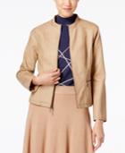Alfani Petite Faux-leather Jacket, Only At Macy's