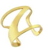 Vince Camuto Gold-tone Curved Cut-out Cuff Bracelet