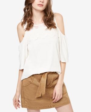 Sanctuary Aria Cotton Cold-shoulder Top
