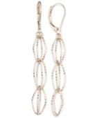 Anne Klein Gold-tone Fancy-link Linear Drop Earrings