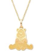 Disney Children's Winnie The Pooh 15 Pendant Necklace In 14k Gold