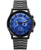 Caravelle By Bulova Men's Chronograph Black-tone Stainless Steel Bracelet Watch 44mm 45a106