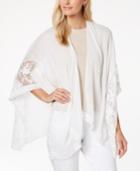 I.n.c. Embroidered Fringe Cape Kimono, Created For Macy's