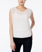 Bar Iii Sheer Embellished Top, Only At Macy's