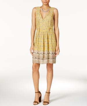 William Rast Devondra Printed Hardware-detail Dress