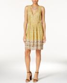 William Rast Devondra Printed Hardware-detail Dress