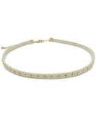 Guess Gold-tone White Imitation Suede Choker Necklace