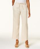 Charter Club Linen Drawstring-waist Pants, Created For Macy's