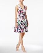 Betsey Johnson Floral-print Bow Fit & Flare Dress