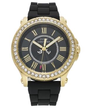 Juicy Couture Watch, Women's Pedigree Black Silicone Strap 38mm 1901069