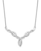 Wrapped In Love Diamond Frontal Necklace In 14k White Gold (3/4 Ct. T.w.)