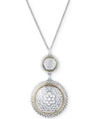 Lucky Brand Two-tone Openwork Double Disc Pendant Necklace