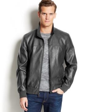 Tommy Hilfiger Faux Leather Bomber Jacket