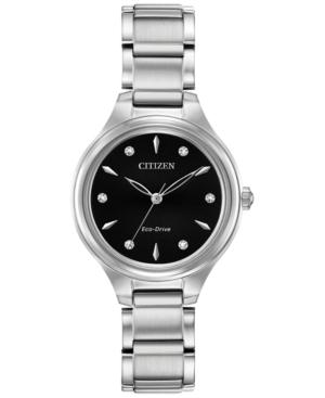 Citizen Eco-drive Women's Corso Diamond-accent Stainless Steel Bracelet Watch 29mm