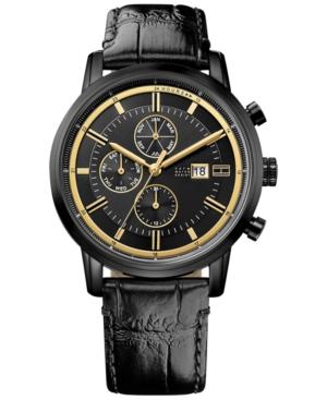 Tommy Hilfiger Men's Cool Sport Black Leather Strap Watch 44mm 1791245