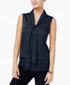 Tommy Hilfiger Tiered Bow-tie Blouse, Created For Macy's