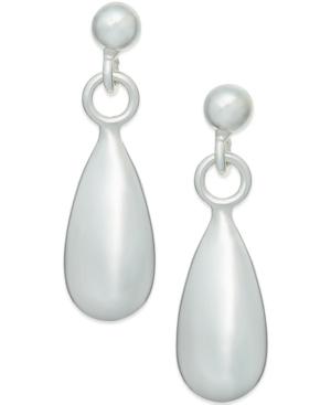 Teardrop Post Earrings In Sterling Silver