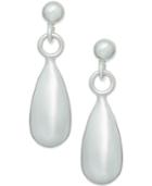 Teardrop Post Earrings In Sterling Silver