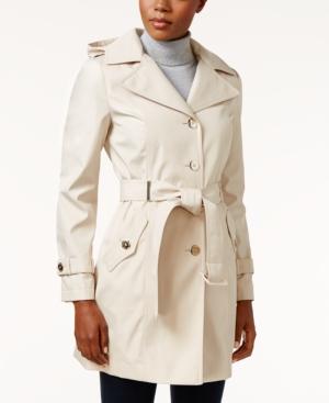 Calvin Klein Hooded Water-resistant Hardware-trim Raincoat