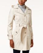 Calvin Klein Hooded Water-resistant Hardware-trim Raincoat