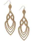 Thalia Sodi Gold-tone Crystal Point Drop Earrings, Created For Macy's