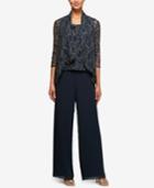 Alex Evenings 3-pc. Metallic Lace Pantsuit