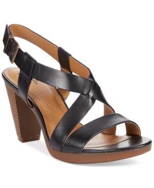 Clarks Collection Women's Jaelyn Fog Platform Sandals Women's Shoes