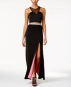 Teeze Me Juniors' 2-pc. Illusion Embellished Gown