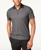 Alfani Men's Classic-fit Textured Dash Zip Performance Polo, Only At Macy's