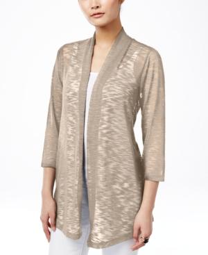 Jm Collection Lace-back Open-front Cardigan, Only At Macy's