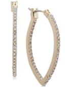 Lonna & Lilly Gold-tone Crystal Pointed Hoop Earrings