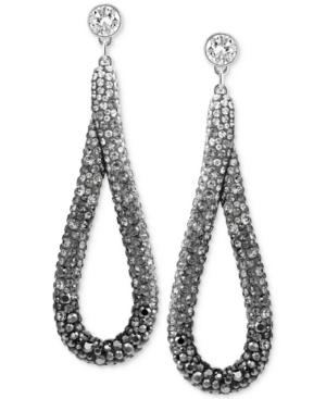 Swarovski Silver-tone Ombre Crystal Drop Earrings