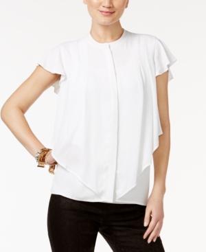 Alfani Layered Ruffle Blouse, Only At Macy's